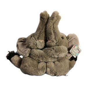 Fiesta Best Friends Fur-Ever Elephants Hugging Toy Plush Stuffed Animal New